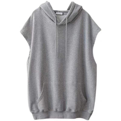 Hoodie Plain Sleeveless