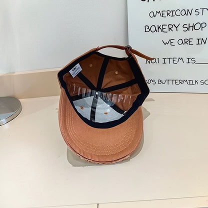 Baseball Distressed Lettering Applique Cap