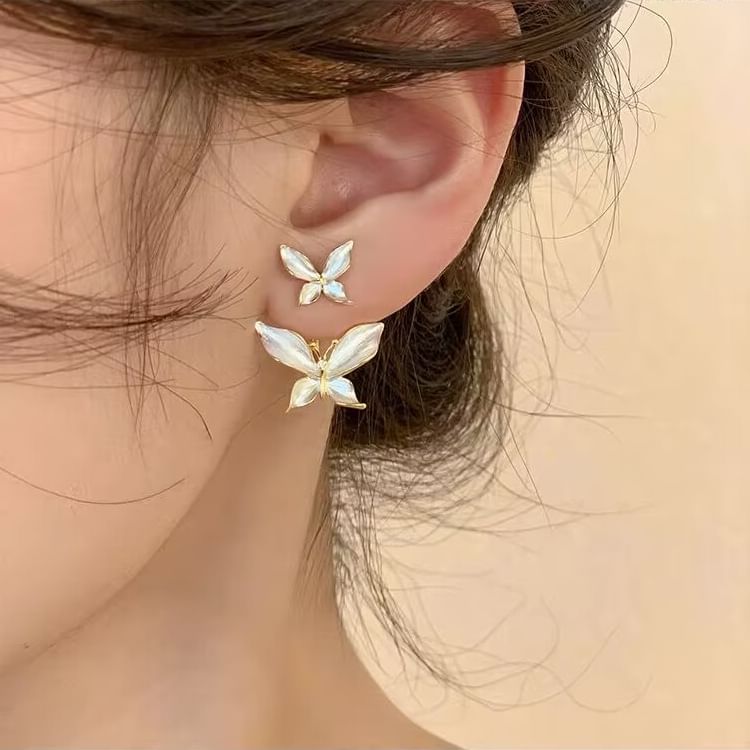 Alloy Jacket Butterfly Ear
