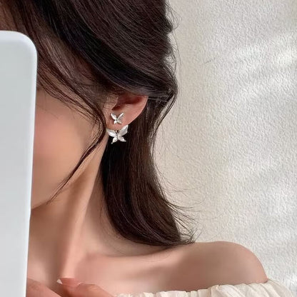 Alloy Jacket Butterfly Ear