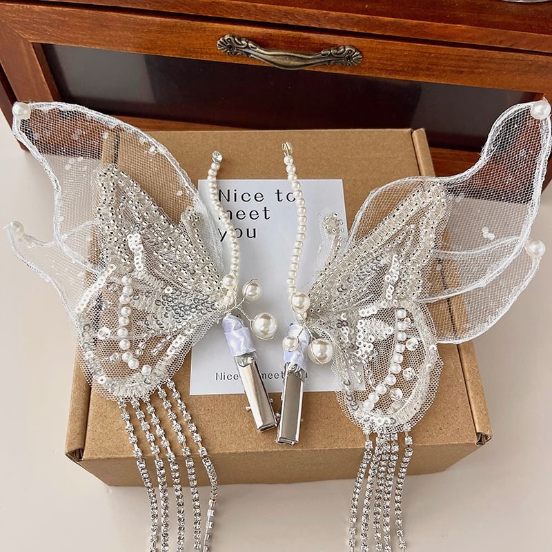 2: Set Butterfly Mesh of Hair Clip