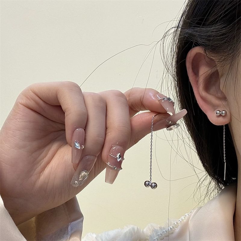 Alloy Bead Threader Earring