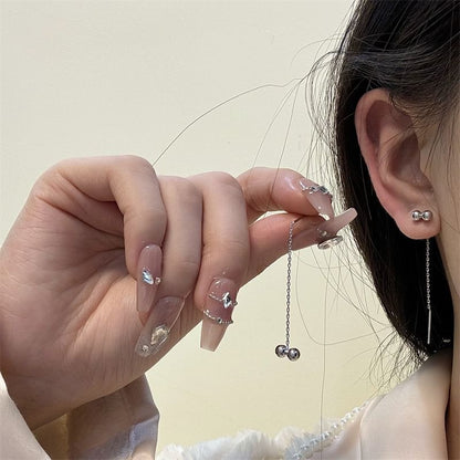 Alloy Bead Threader Earring