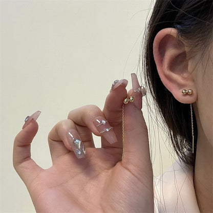Alloy Bead Threader Earring