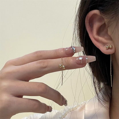 Alloy Bead Threader Earring