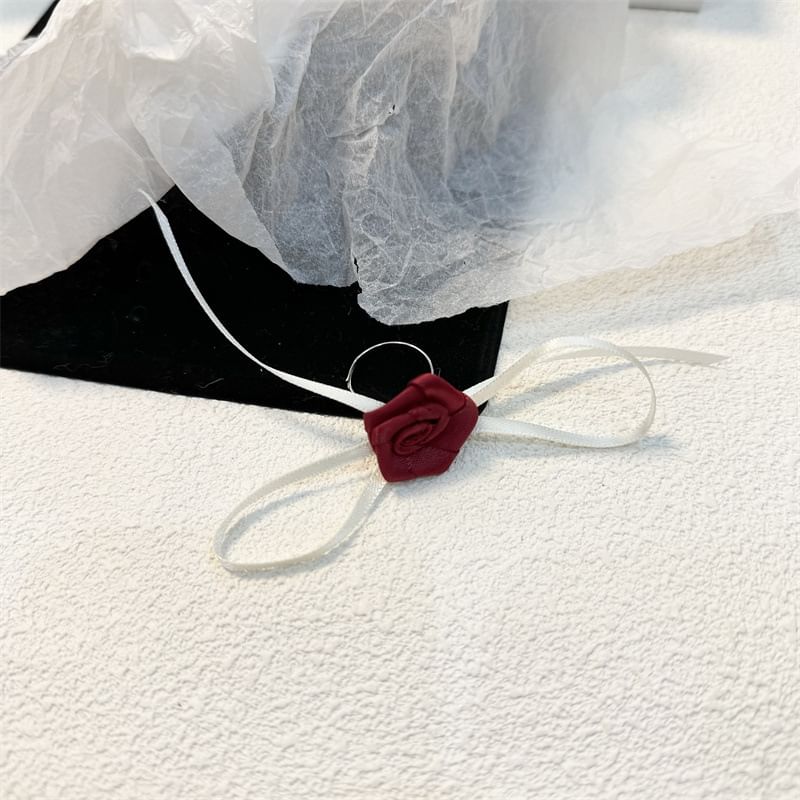 Fabric Floral Ring