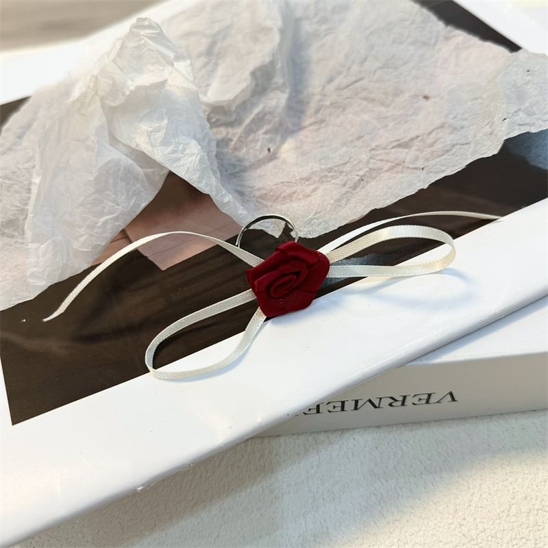 Fabric Floral Ring