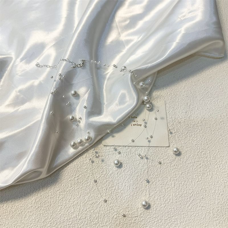Choker Pearl Layered Faux