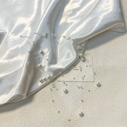 Choker Pearl Layered Faux