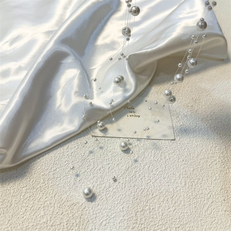 Choker Pearl Layered Faux