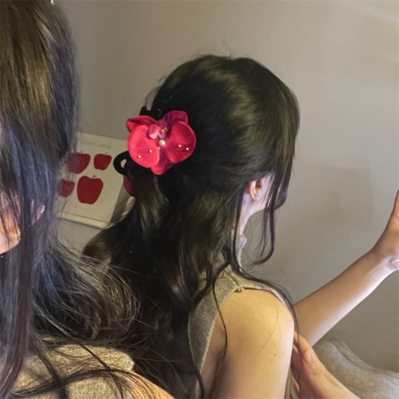 Clamp Floral Hair Fabric