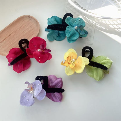 Clamp Floral Hair Fabric