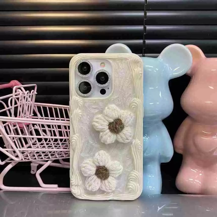 Yarn Floral Case Phone