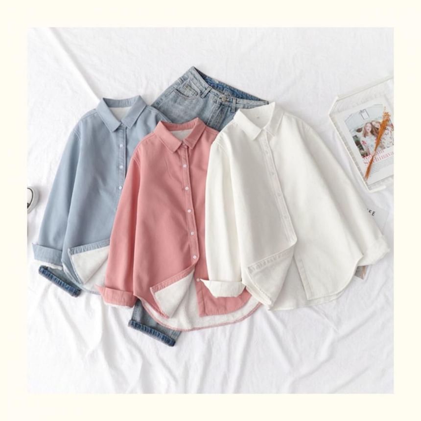 Shacket Plain Collared