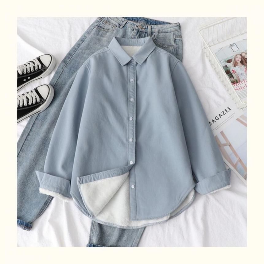 Shacket Plain Collared