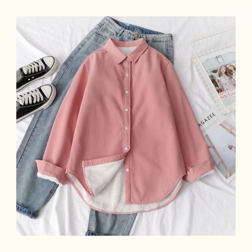 Shacket Plain Collared