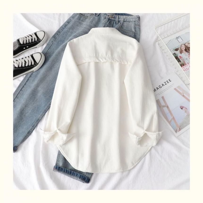 Shacket Plain Collared
