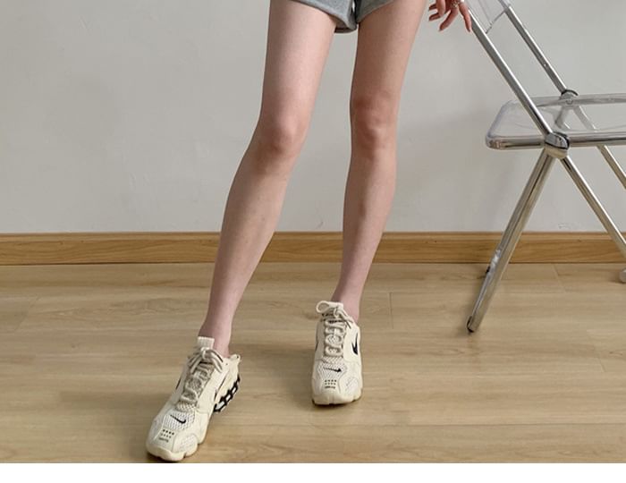 Plain Shorts Waist Drawstring Sweat