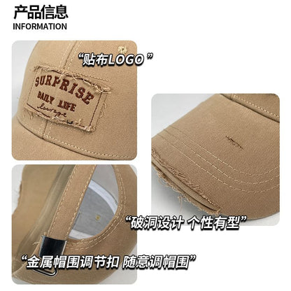 Applique Distressed Cap Baseball Lettering