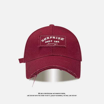 Applique Distressed Cap Baseball Lettering