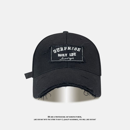 Applique Distressed Cap Baseball Lettering