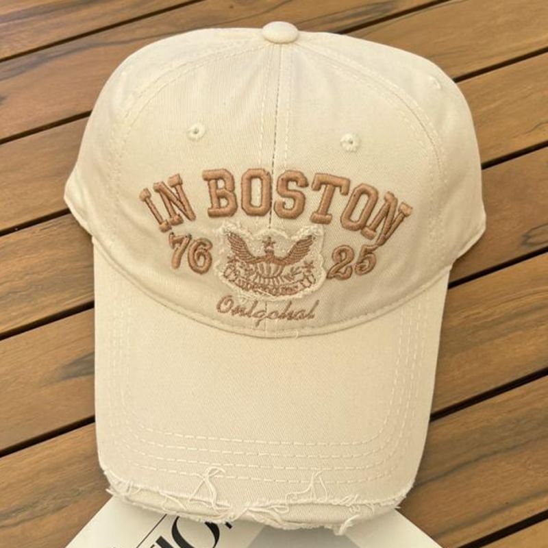 Baseball Distressed Embroidered Cap Lettering