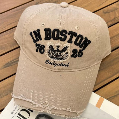 Baseball Distressed Embroidered Cap Lettering