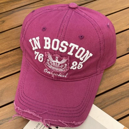 Baseball Distressed Embroidered Cap Lettering