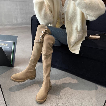 Boots Over-the-Knee Fleece-Lined