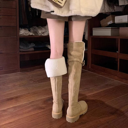 Boots Over-the-Knee Fleece-Lined