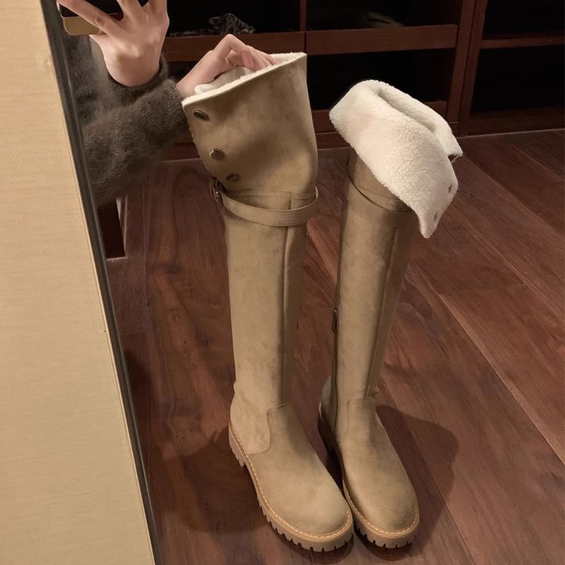 Boots Over-the-Knee Fleece-Lined