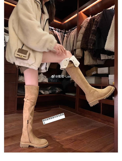 Boots Over-the-Knee Fleece-Lined
