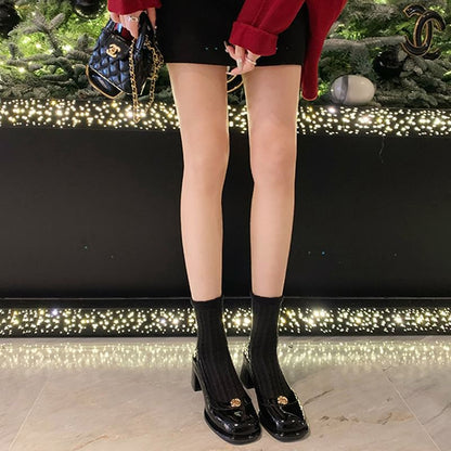 Pumps Platform Floral Chunky Heel