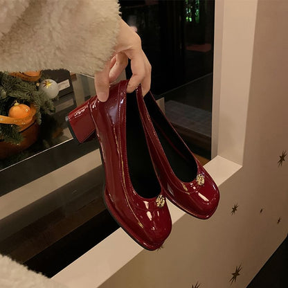 Pumps Platform Floral Chunky Heel