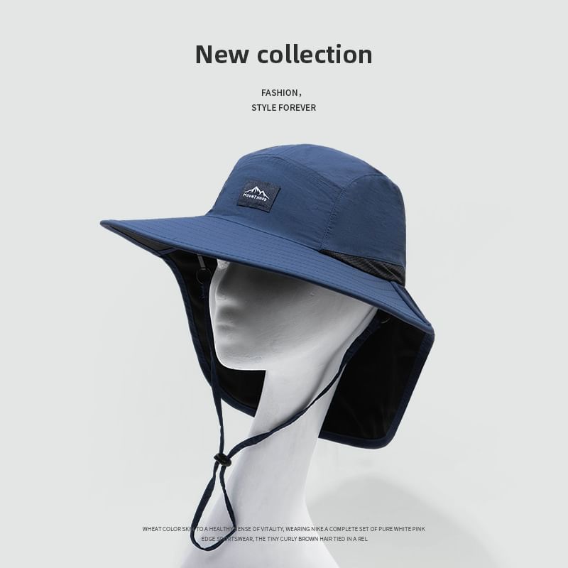 SampleApplique Boonie Hat with Sun Protection Neck Flap