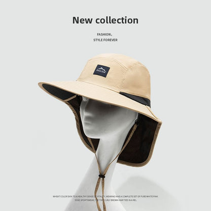 SampleApplique Boonie Hat with Sun Protection Neck Flap