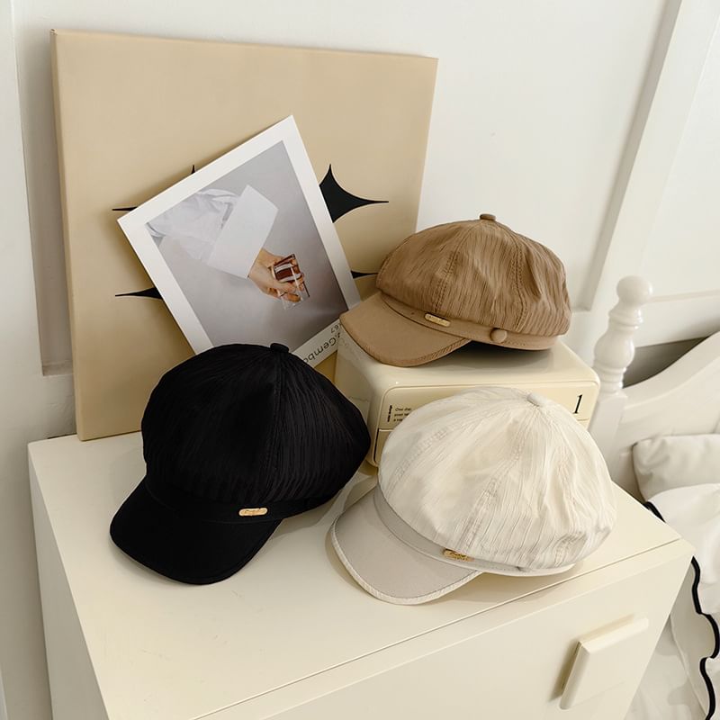 Cap Metal Plate Newsboy