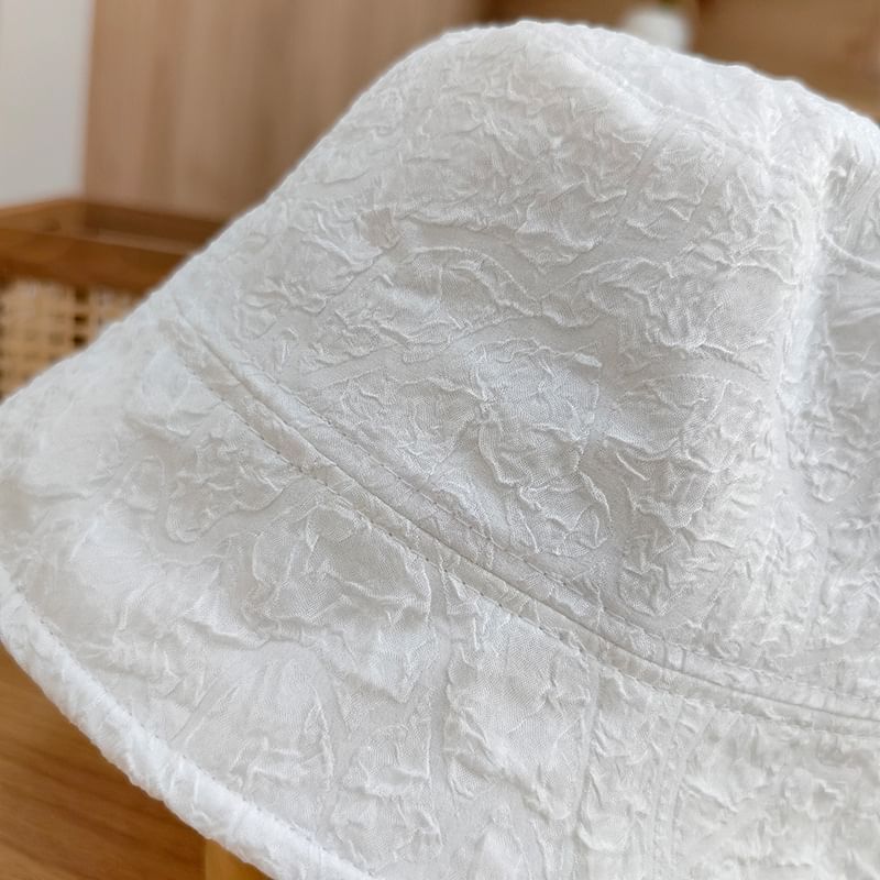 SamplePlain Shirred Bucket Hat