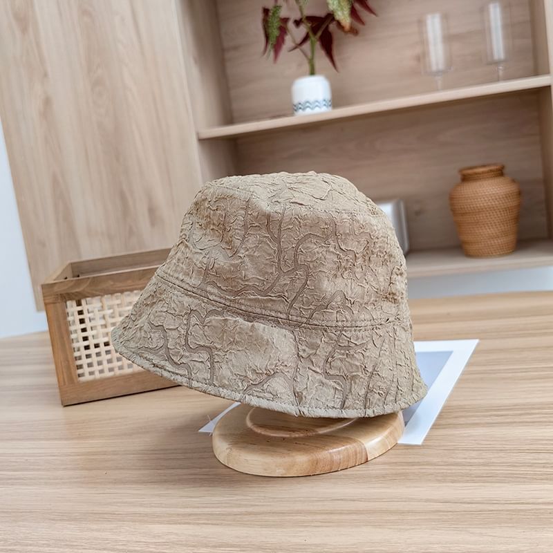 SamplePlain Shirred Bucket Hat