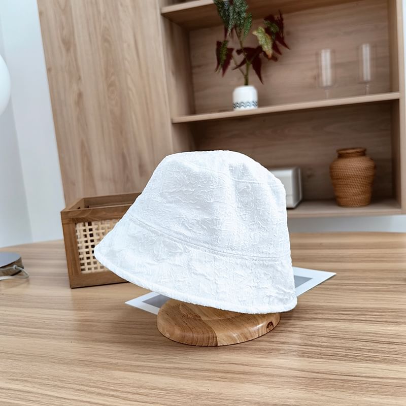 SamplePlain Shirred Bucket Hat