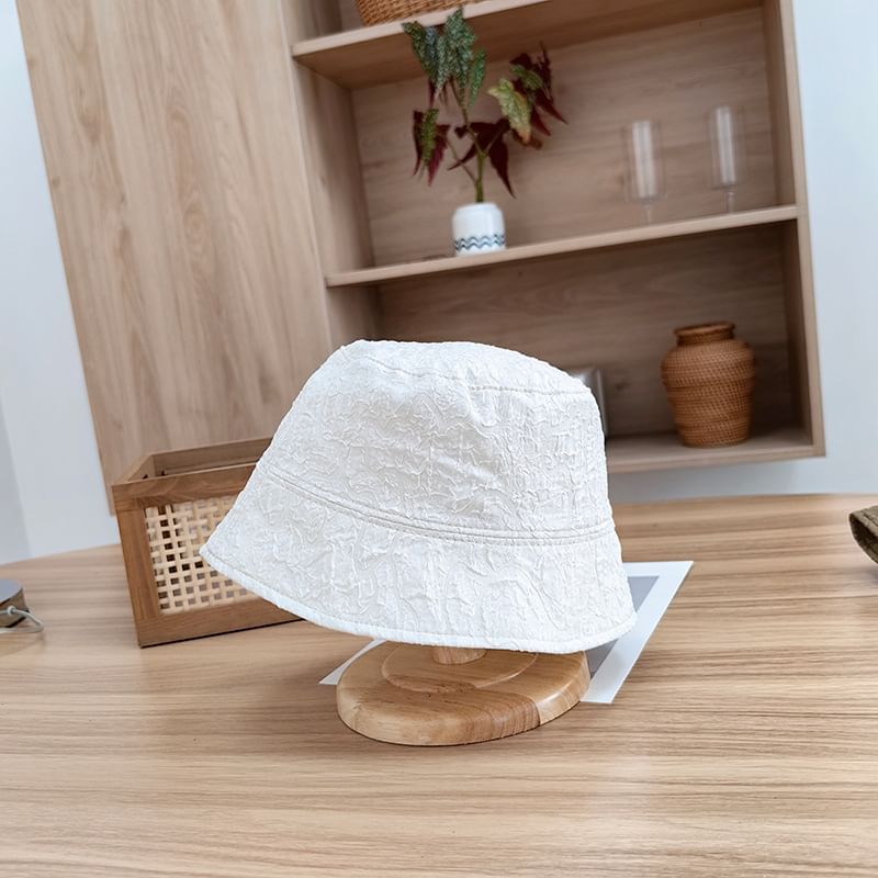 SamplePlain Shirred Bucket Hat