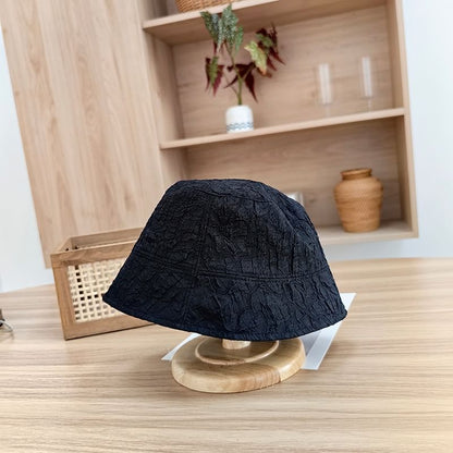 SamplePlain Shirred Bucket Hat