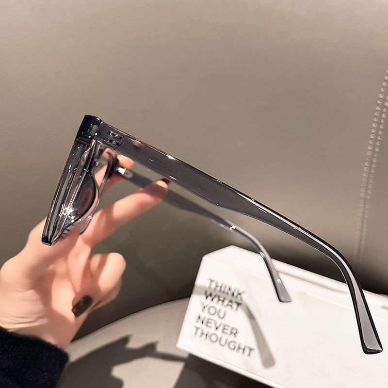 Blocking Frame Square Light Glasses Blue