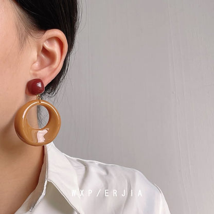 Drop Earring Hoop Resin