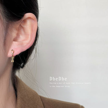 Earring Cuff Drop Cube Alloy