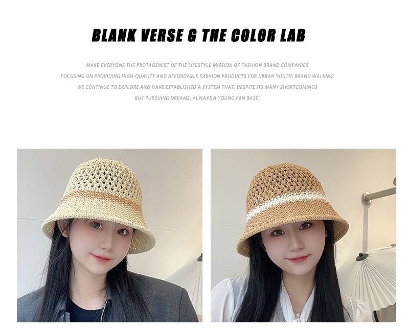 Foldable Straw Hat Bucket
