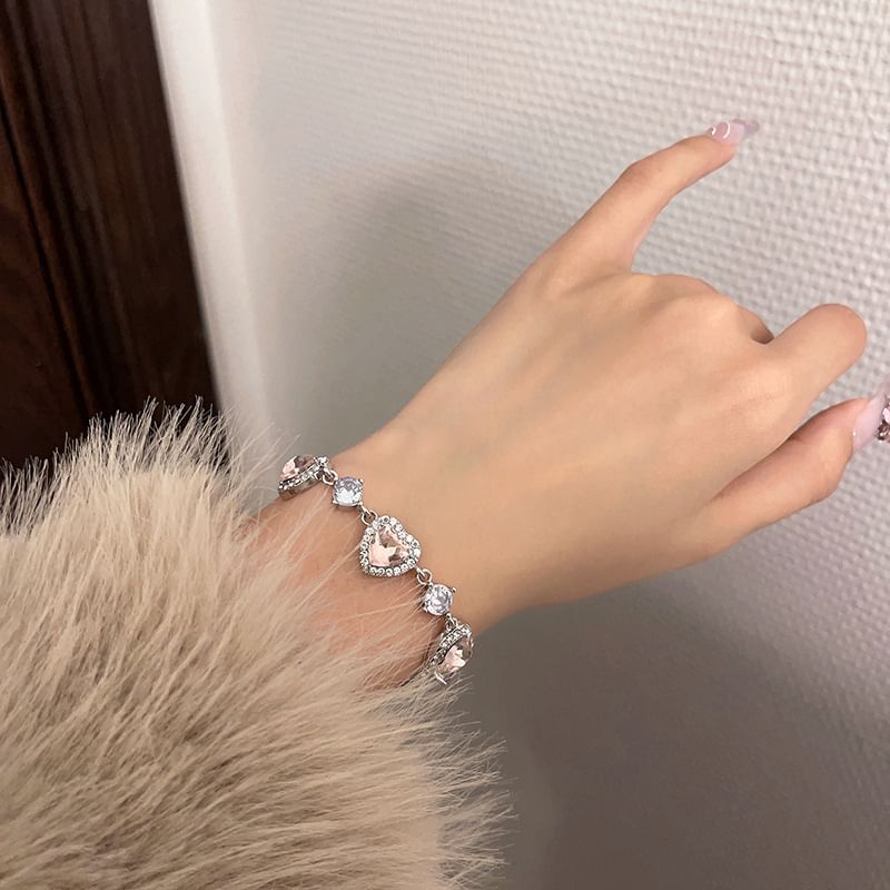 Bracelet Heart Rhinestone