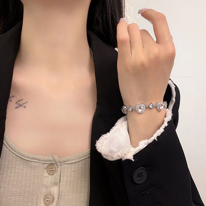 Bracelet Heart Rhinestone