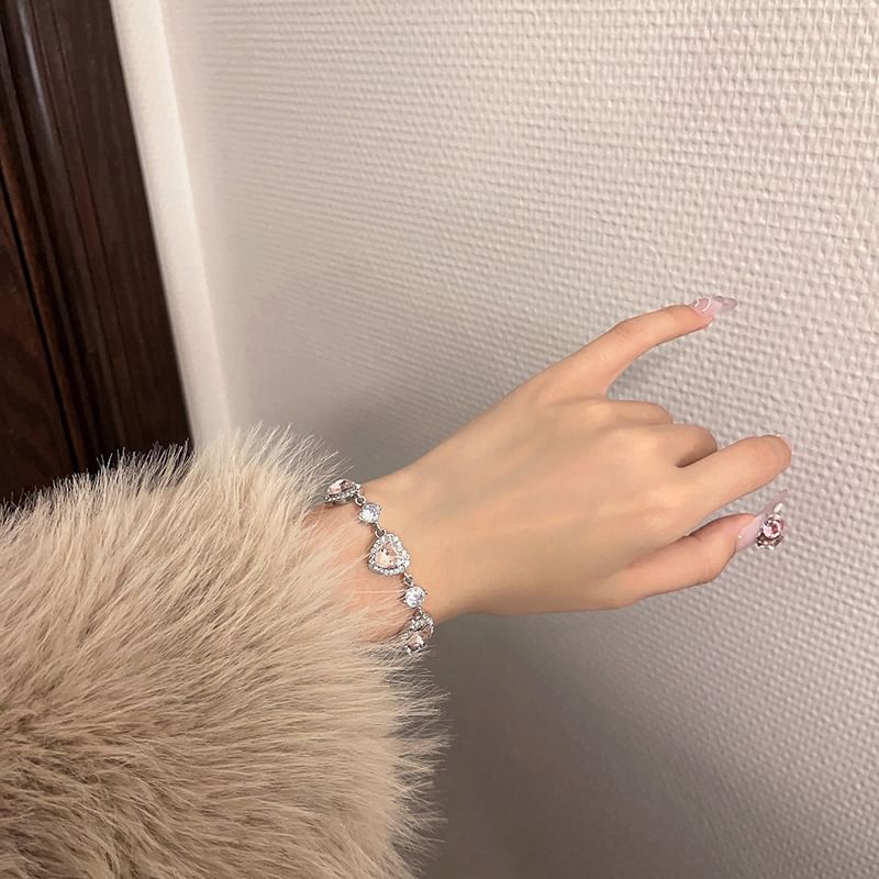 Bracelet Heart Rhinestone