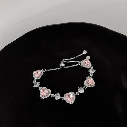 Bracelet Heart Rhinestone